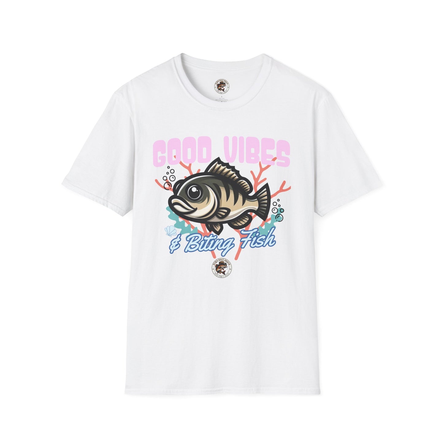 Good Vibes and Biting Fish Tee Unisex Softstyle T-Shirt