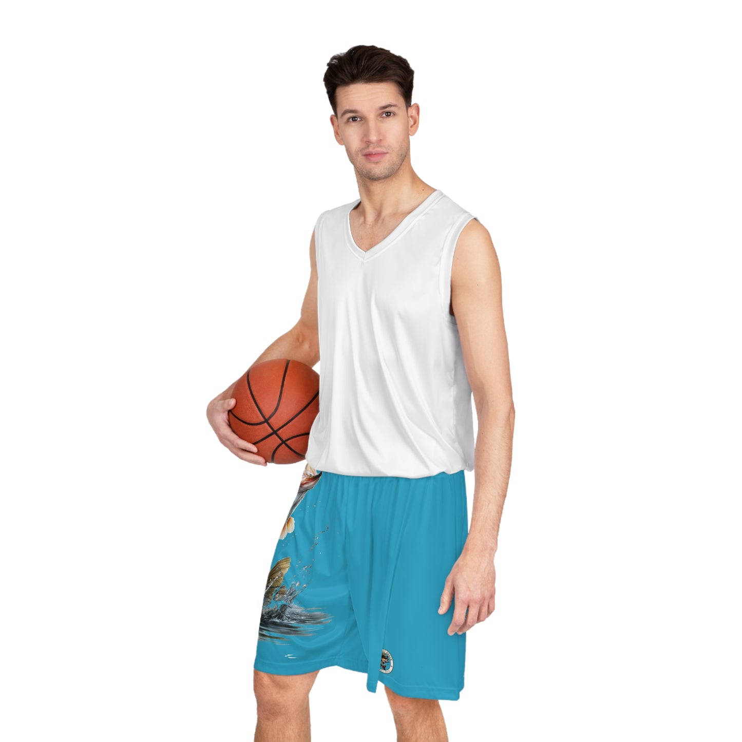 Jumping Bass Basketball Shorts (AOP)