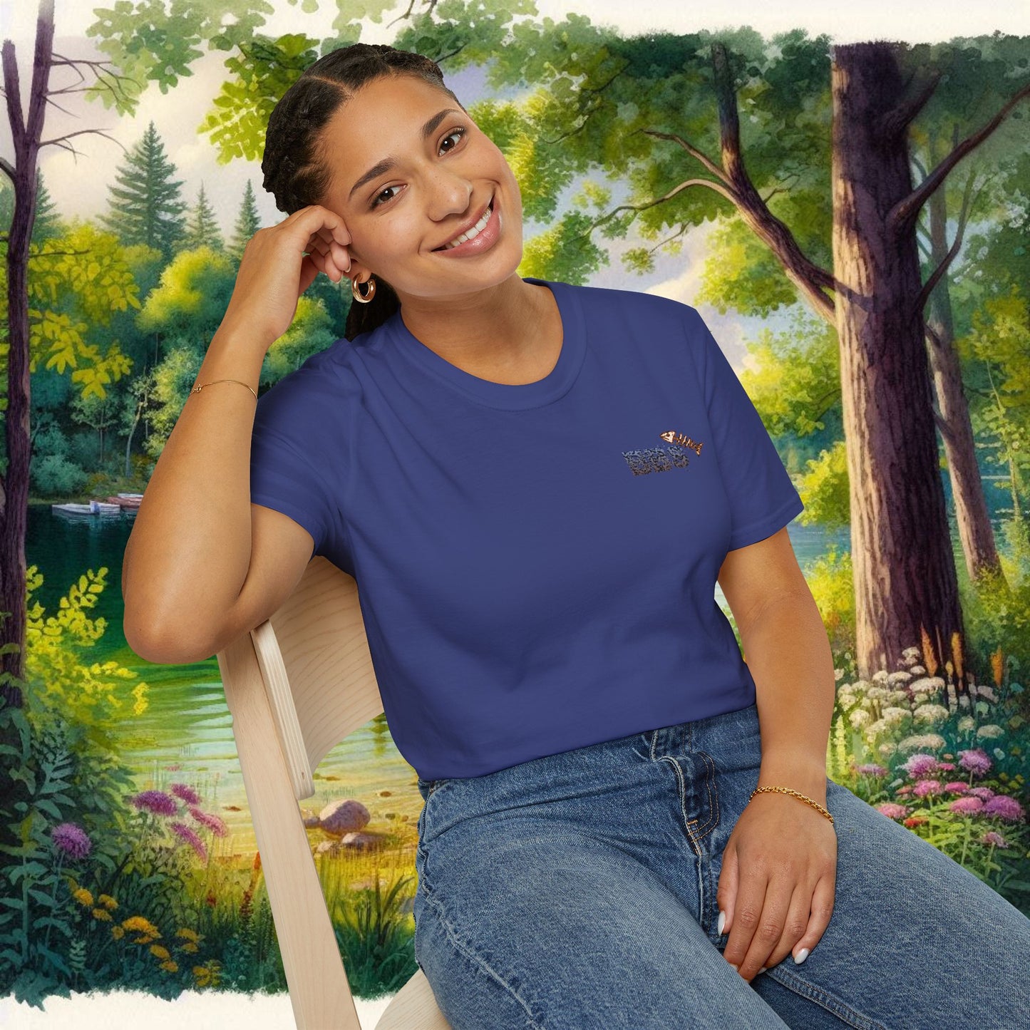 Classic BBS Design Unisex T-Shirt with image on back