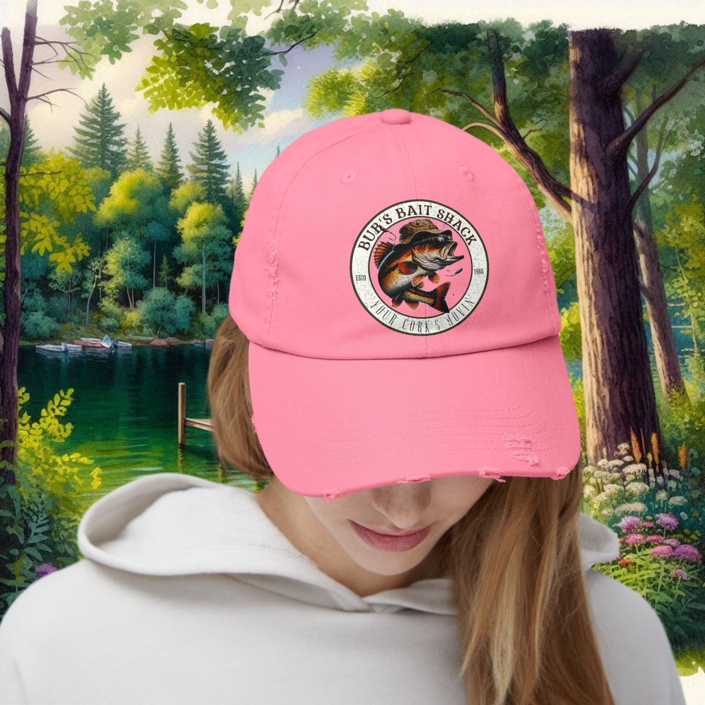 Bub's Bait shack Hat Unisex Distressed Cap