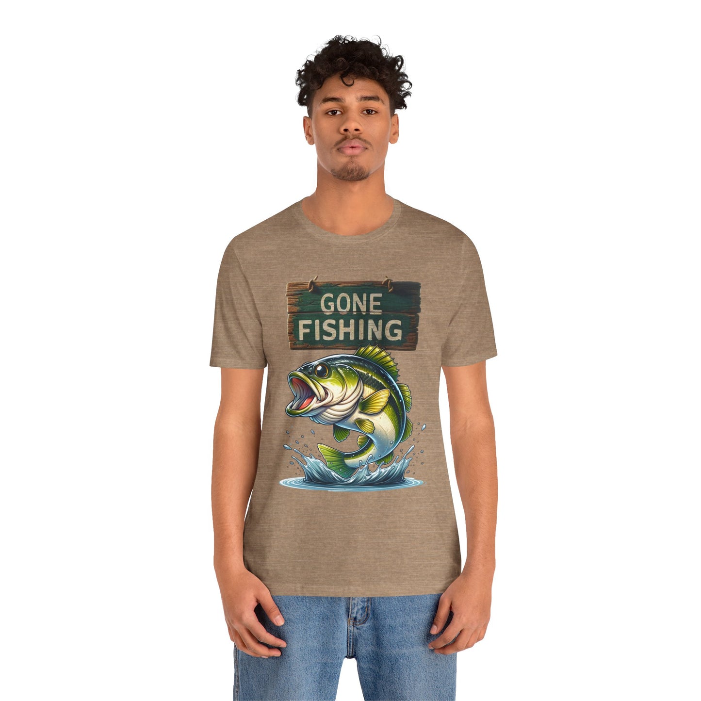 Gone Fishing Unisex Short Sleeve Tee - Perfect for Anglers and Nature Lovers