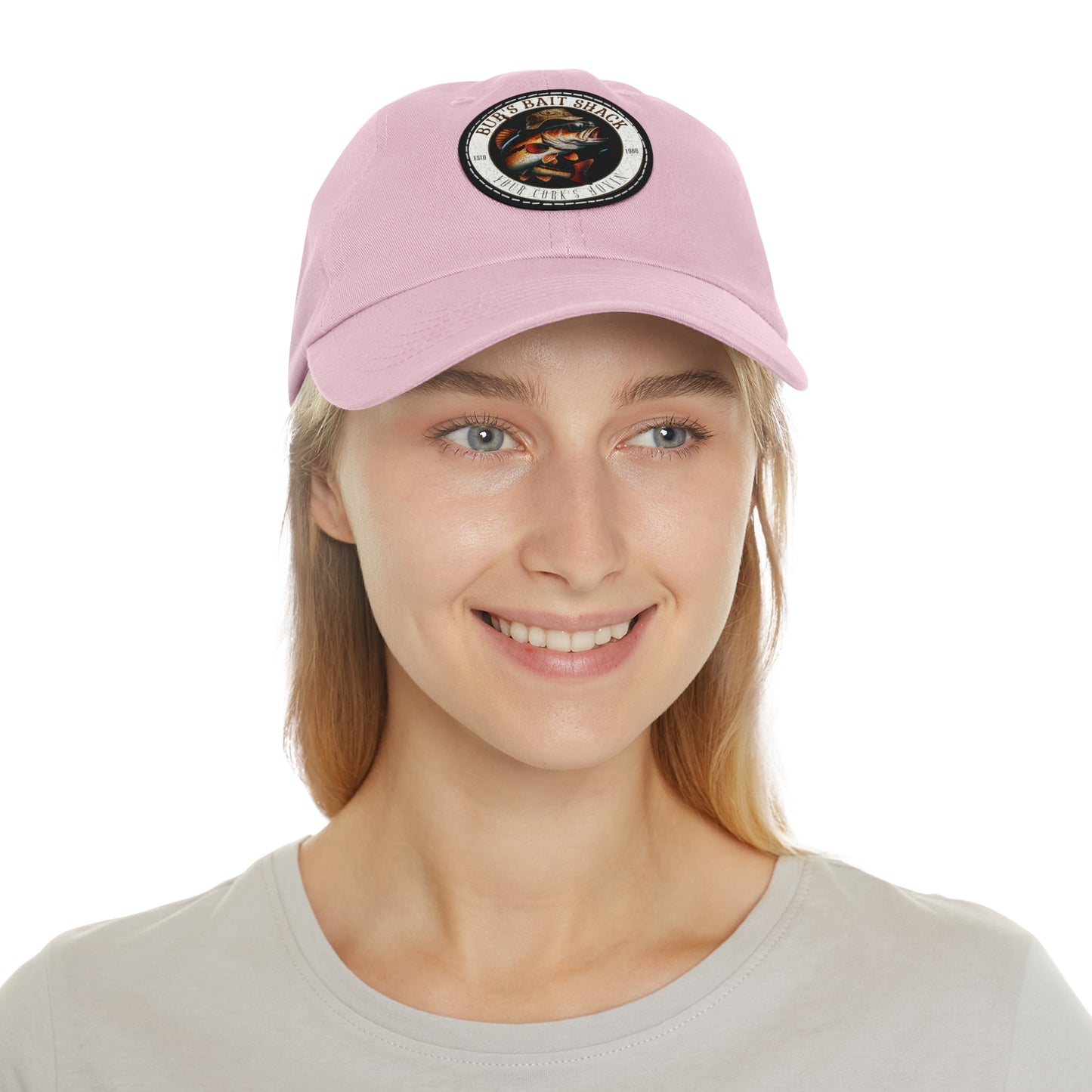 BBS Dad Hat with Leather Patch (Round)