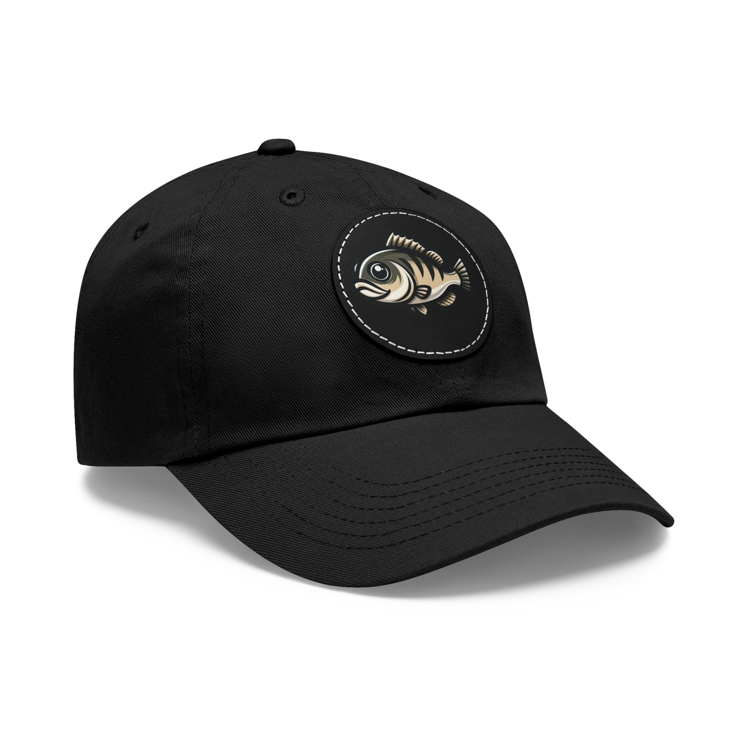 Hat - Mascot Bass Leather Patch Dad Hat (Round)