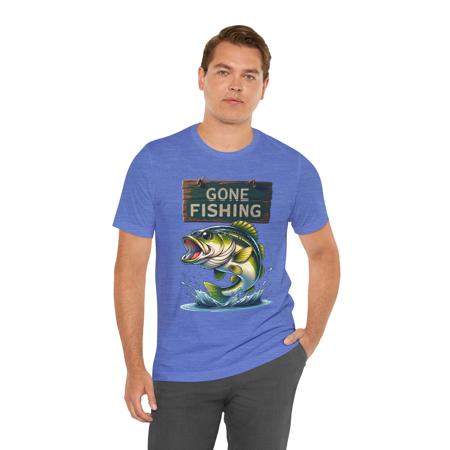 Gone Fishing Unisex Short Sleeve Tee - Perfect for Anglers and Nature Lovers