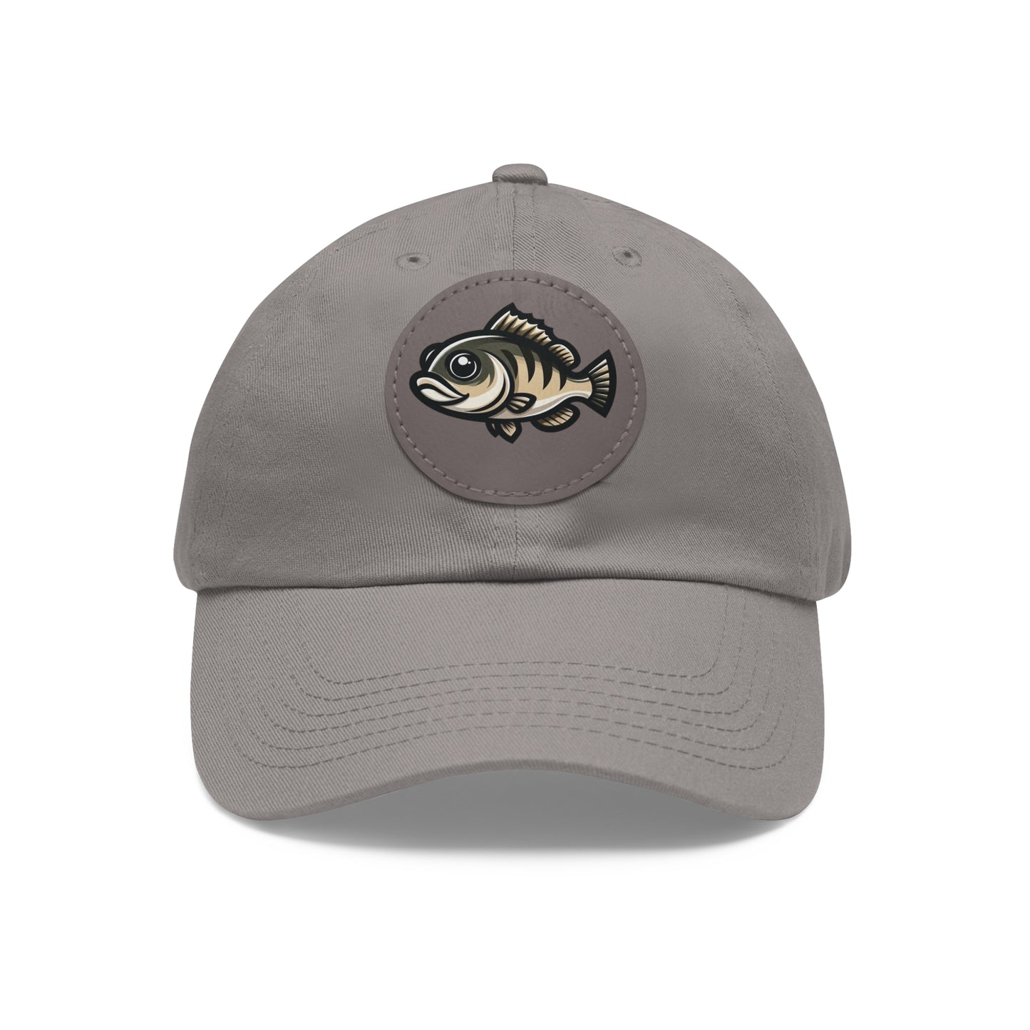 Hat - Mascot Bass Leather Patch Dad Hat (Round)