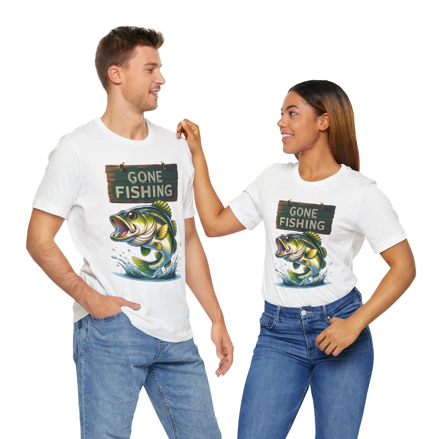 Gone Fishing Unisex Short Sleeve Tee - Perfect for Anglers and Nature Lovers
