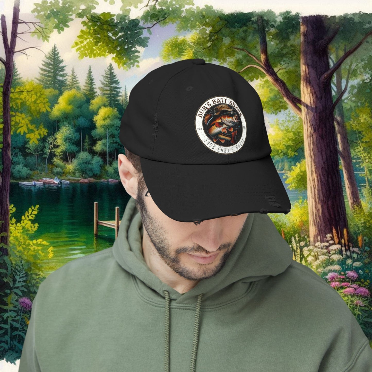 Bub's Bait shack Hat Unisex Distressed Cap