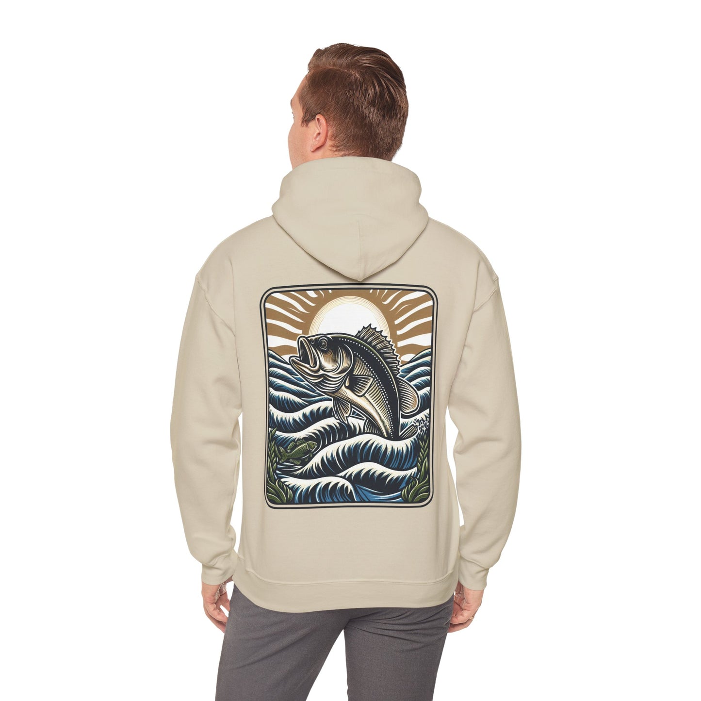 BBS Woodcut Bass Heavy Blend™ Hooded Sweatshirt