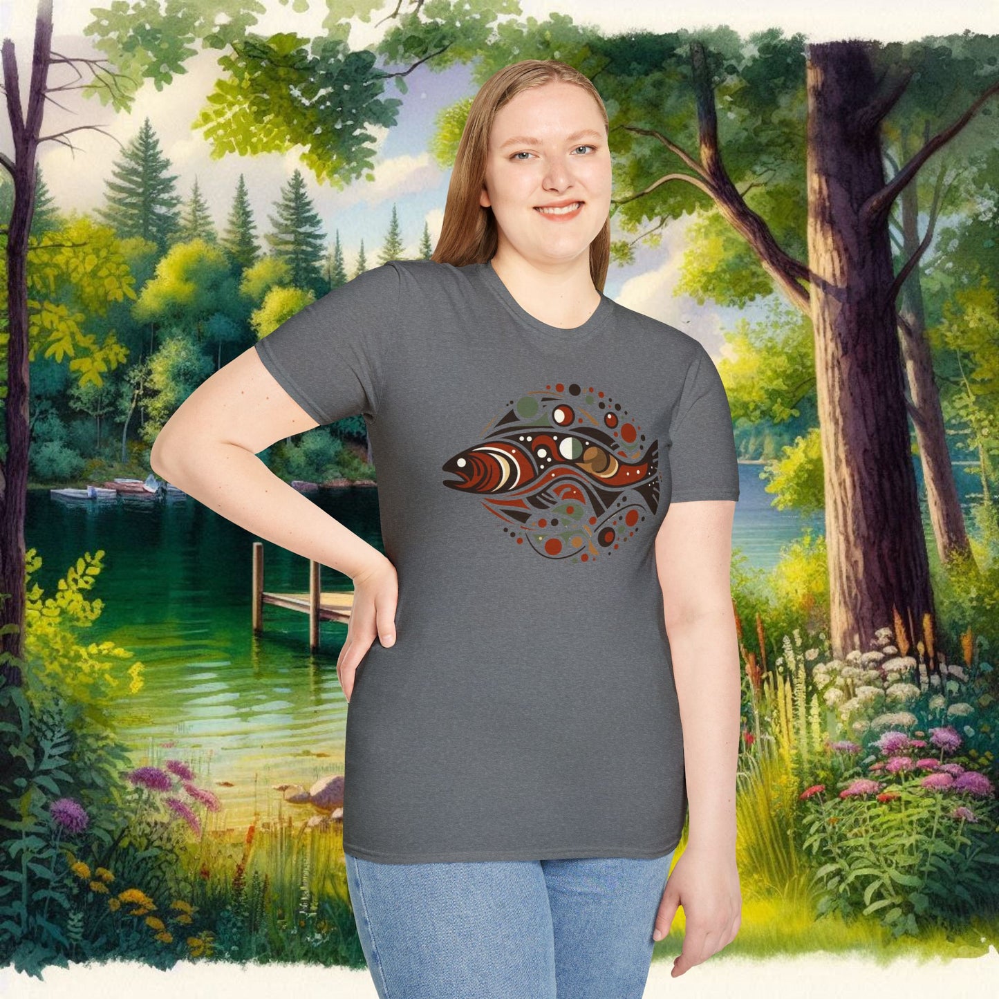 Brown Trout Calder Tee Unisex Softstyle T-Shirt
