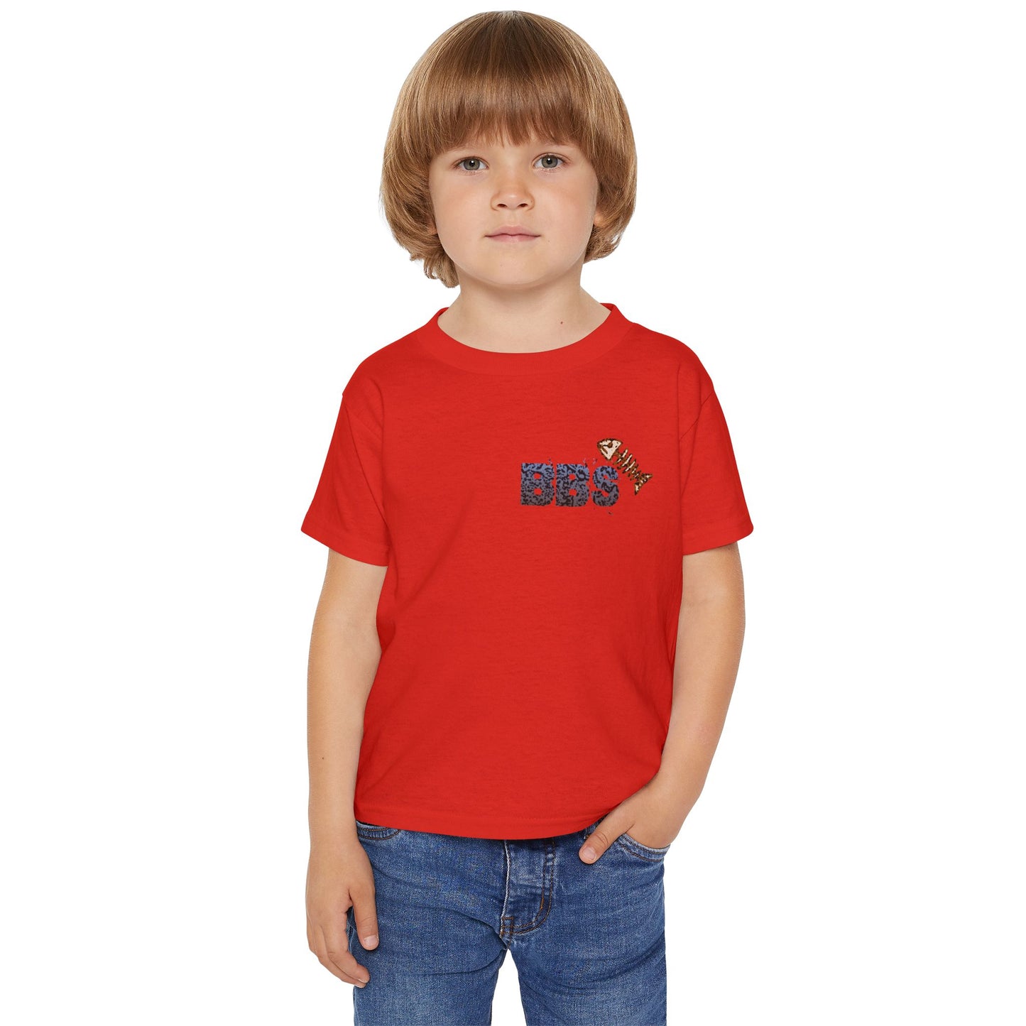 Bub's Bait Shack Heavy Cotton™ Toddler T-shirt with Back Image