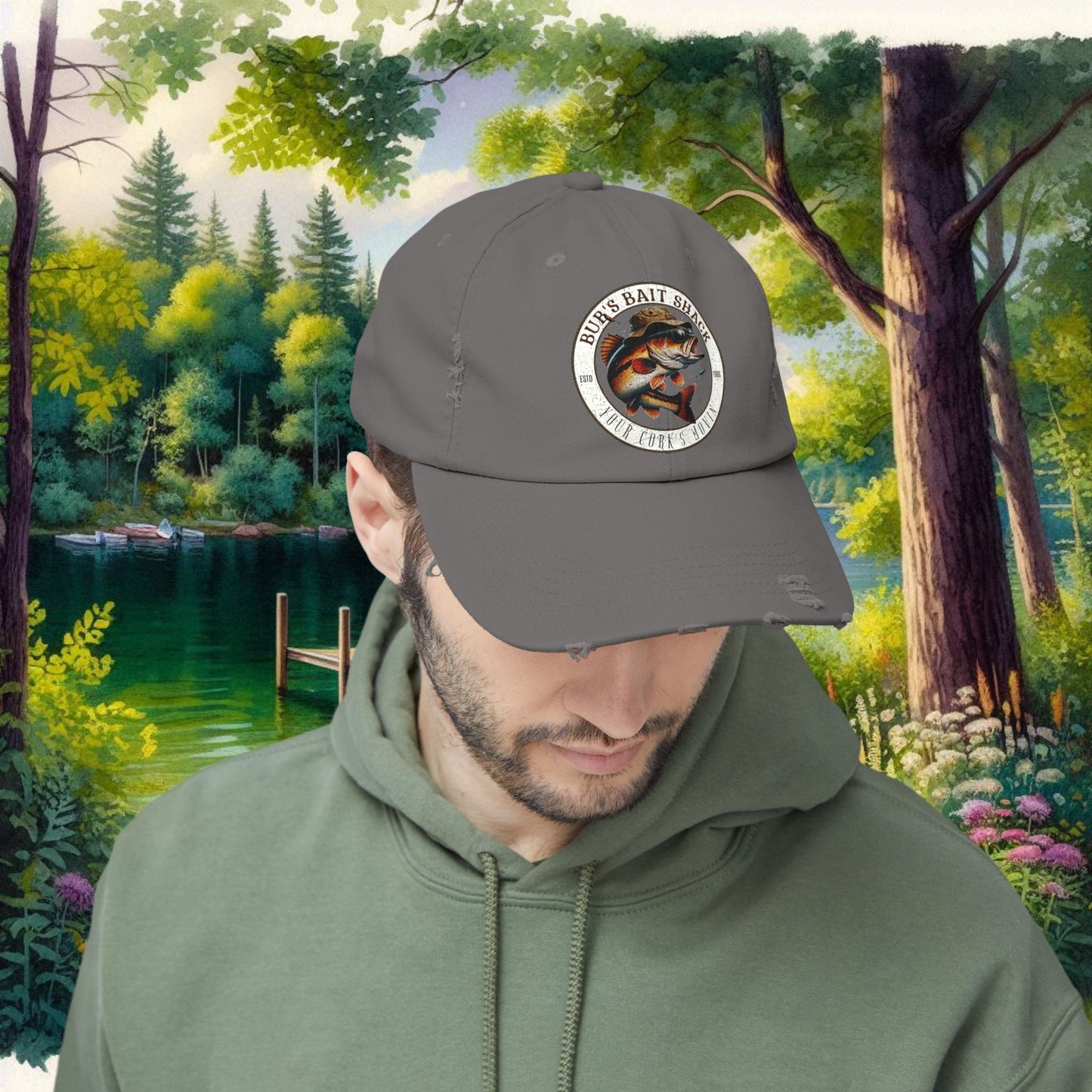 Bub's Bait shack Hat Unisex Distressed Cap