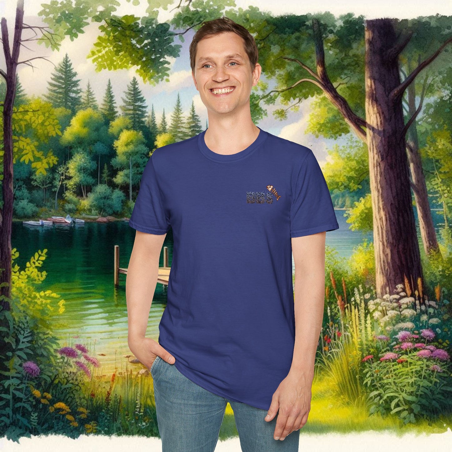 Classic BBS Design Unisex T-Shirt with image on back