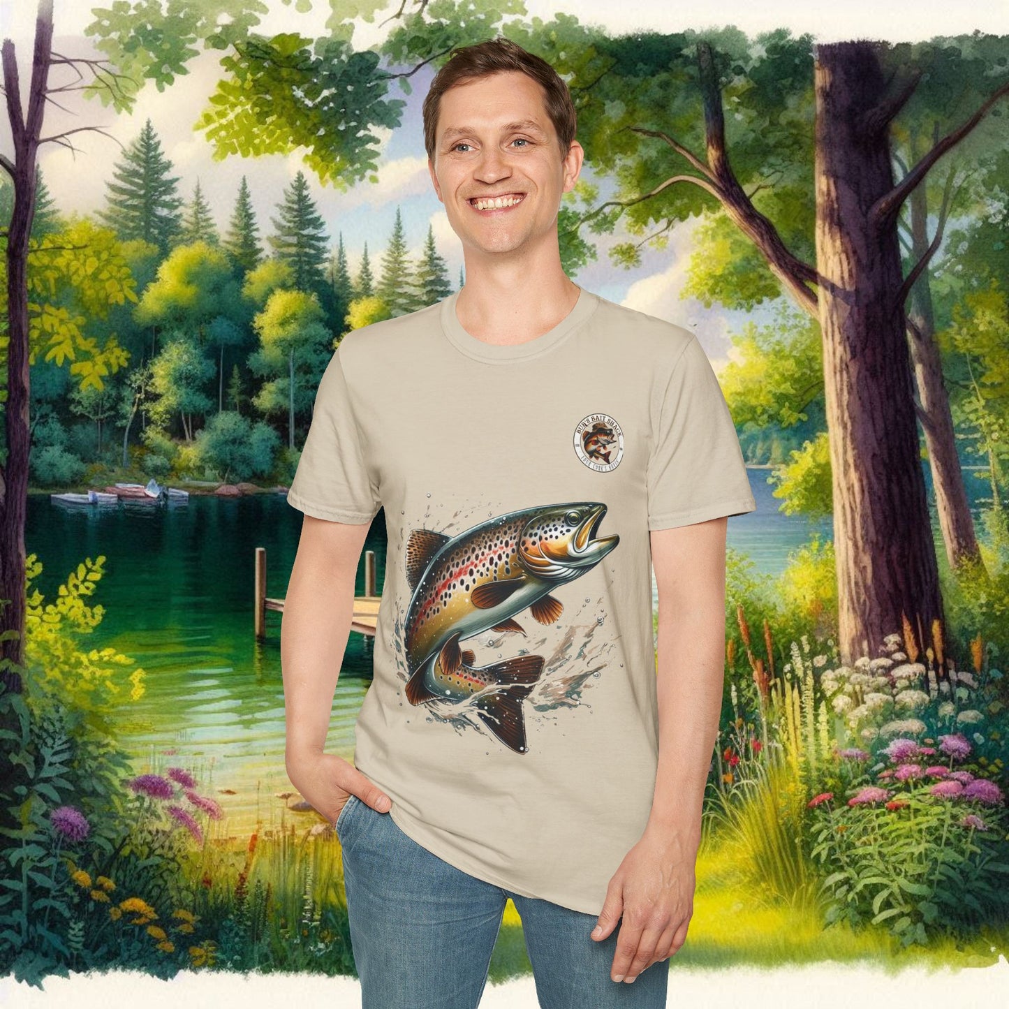 Rainbow Trout BBS Unisex Softstyle T-Shirt