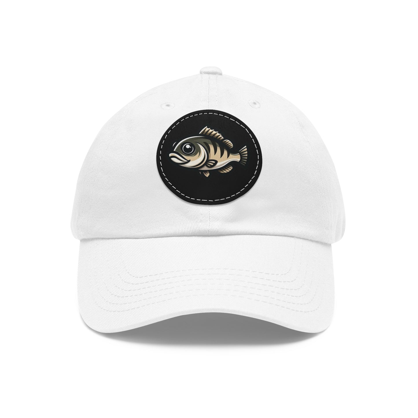 Hat - Mascot Bass Leather Patch Dad Hat (Round)