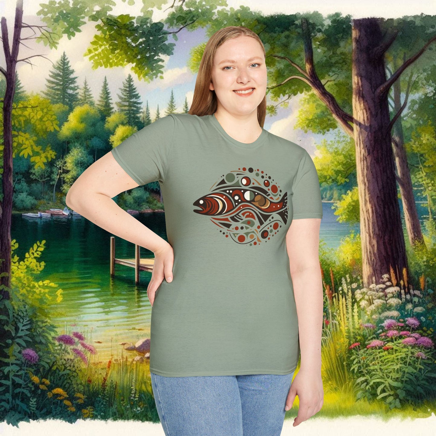 Brown Trout Calder Tee Unisex Softstyle T-Shirt