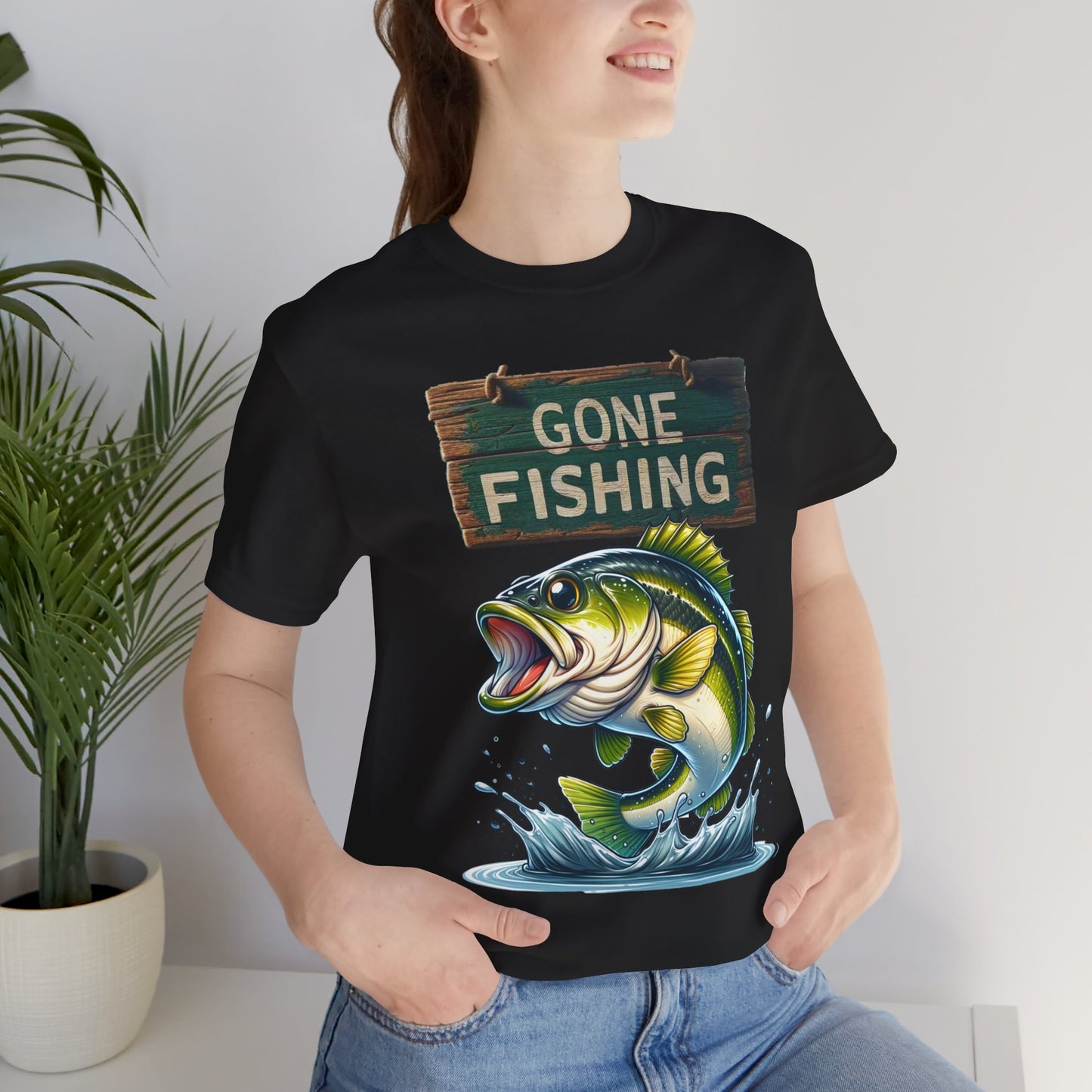 Gone Fishing Unisex Short Sleeve Tee - Perfect for Anglers and Nature Lovers