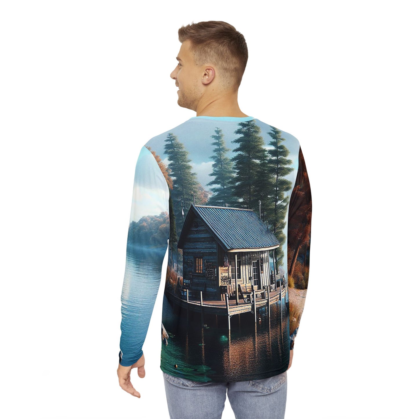 Bub's Bit Shack Scenic All Over Print Men's Long Sleeve Shirt (AOP)