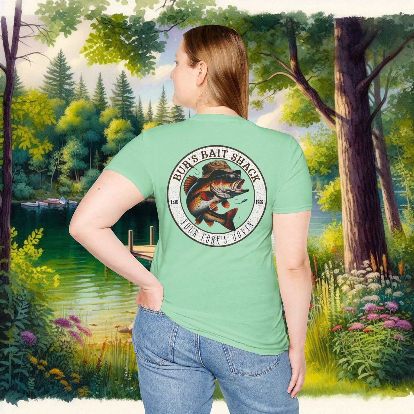 Classic BBS Design Unisex T-Shirt with image on back
