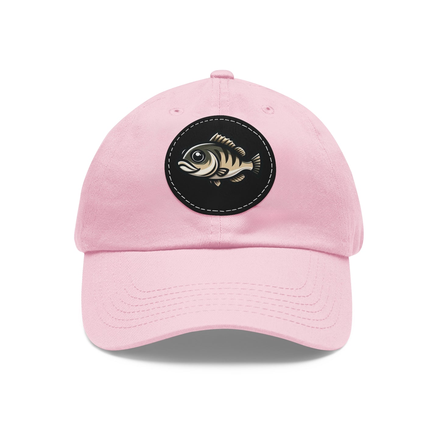 Hat - Mascot Bass Leather Patch Dad Hat (Round)