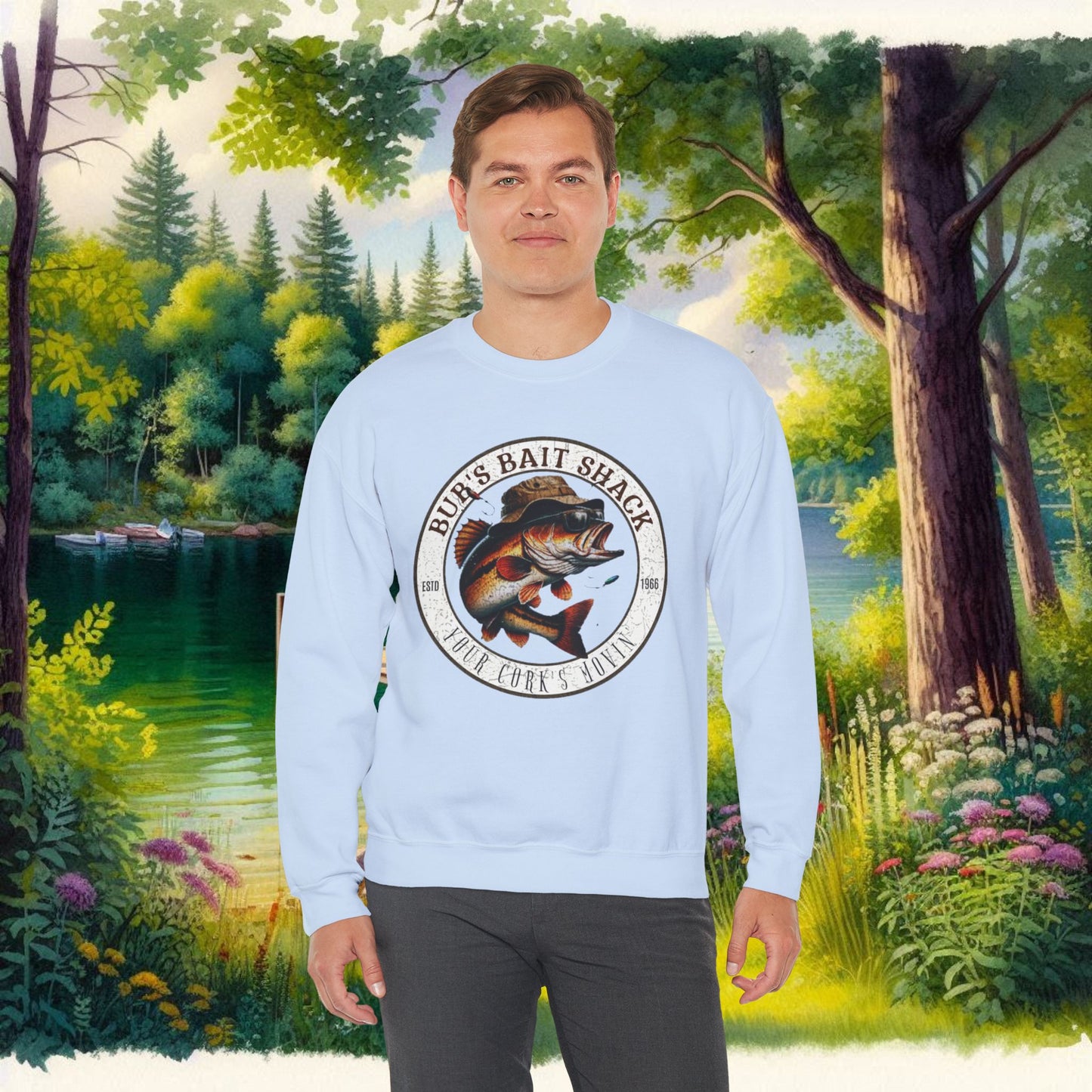 Bubs Bait Shack Unisex Heavy Blend™ Crewneck Sweatshirt