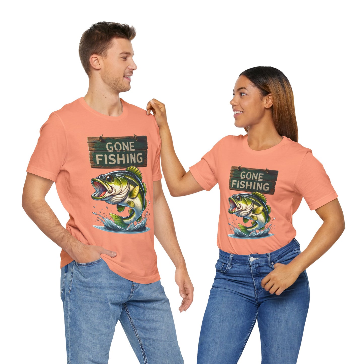 Gone Fishing Unisex Short Sleeve Tee - Perfect for Anglers and Nature Lovers
