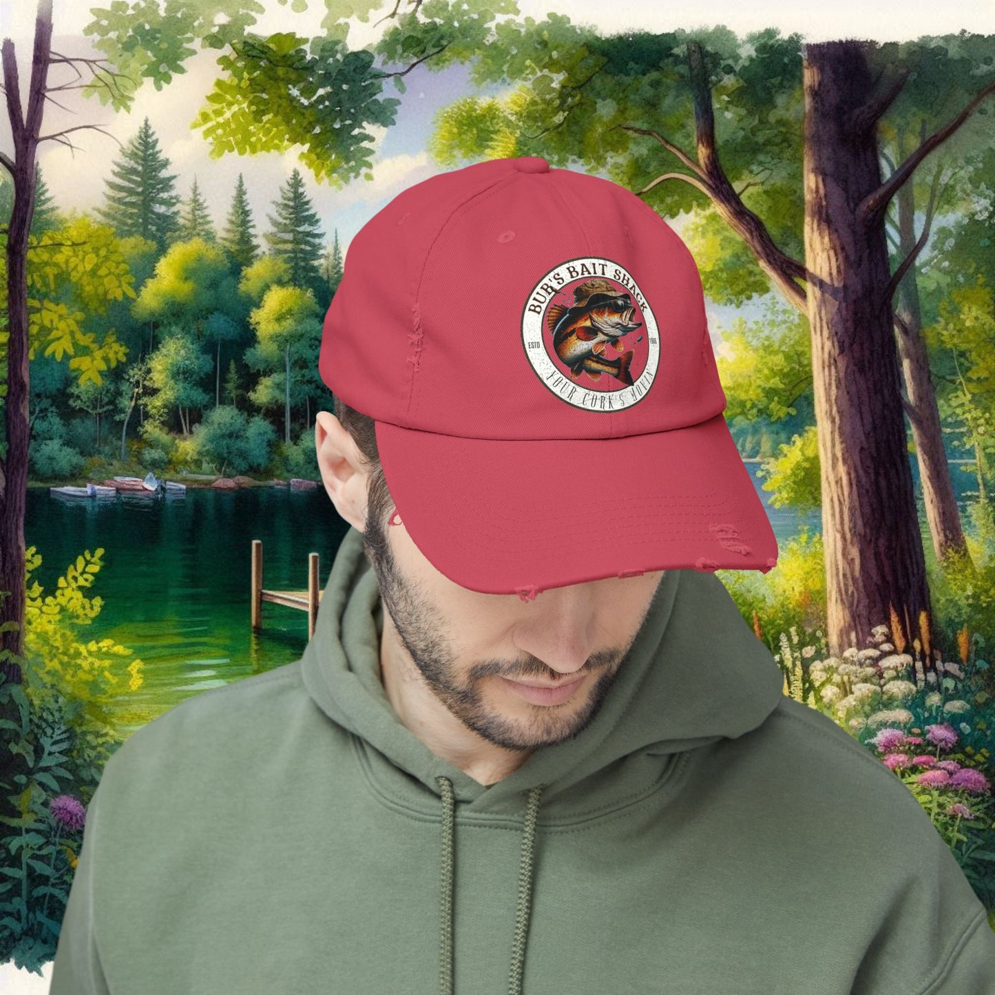 Bub's Bait shack Hat Unisex Distressed Cap