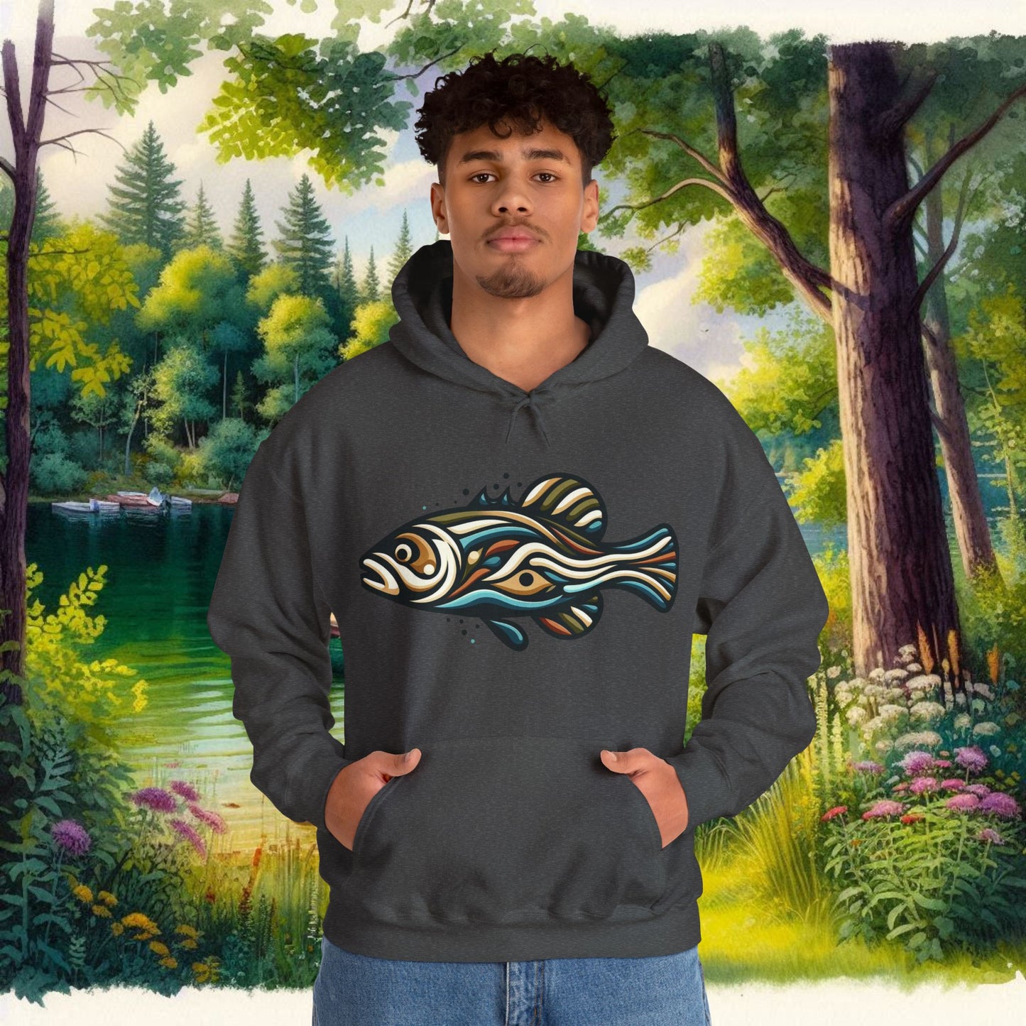 Painted Fish Unisex Heavy Blend™ Hooded Sweatshirt