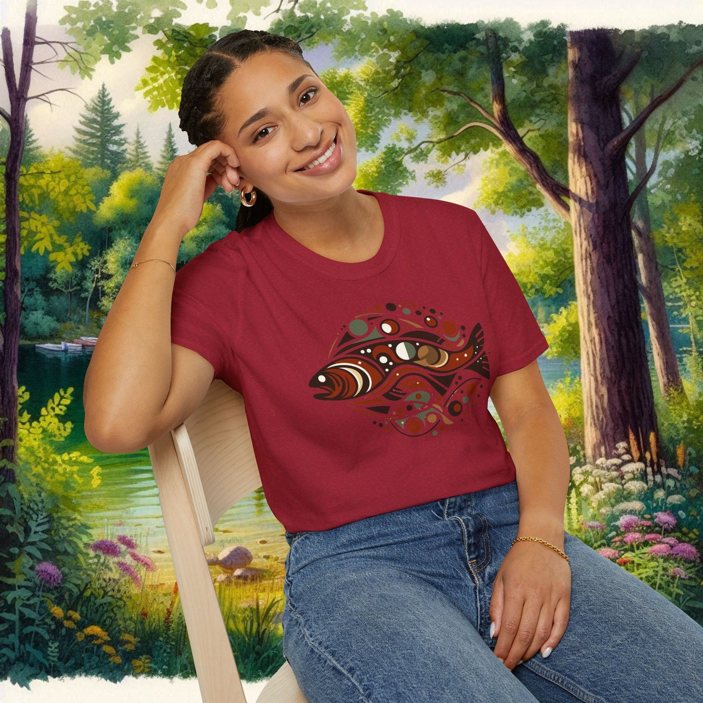 Brown Trout Calder Tee Unisex Softstyle T-Shirt
