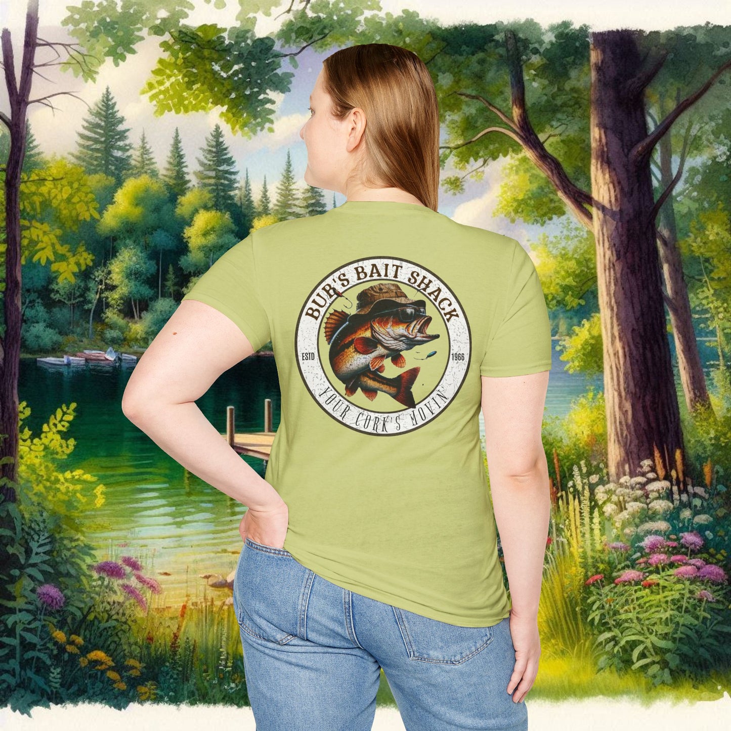 Classic BBS Design Unisex T-Shirt with image on back