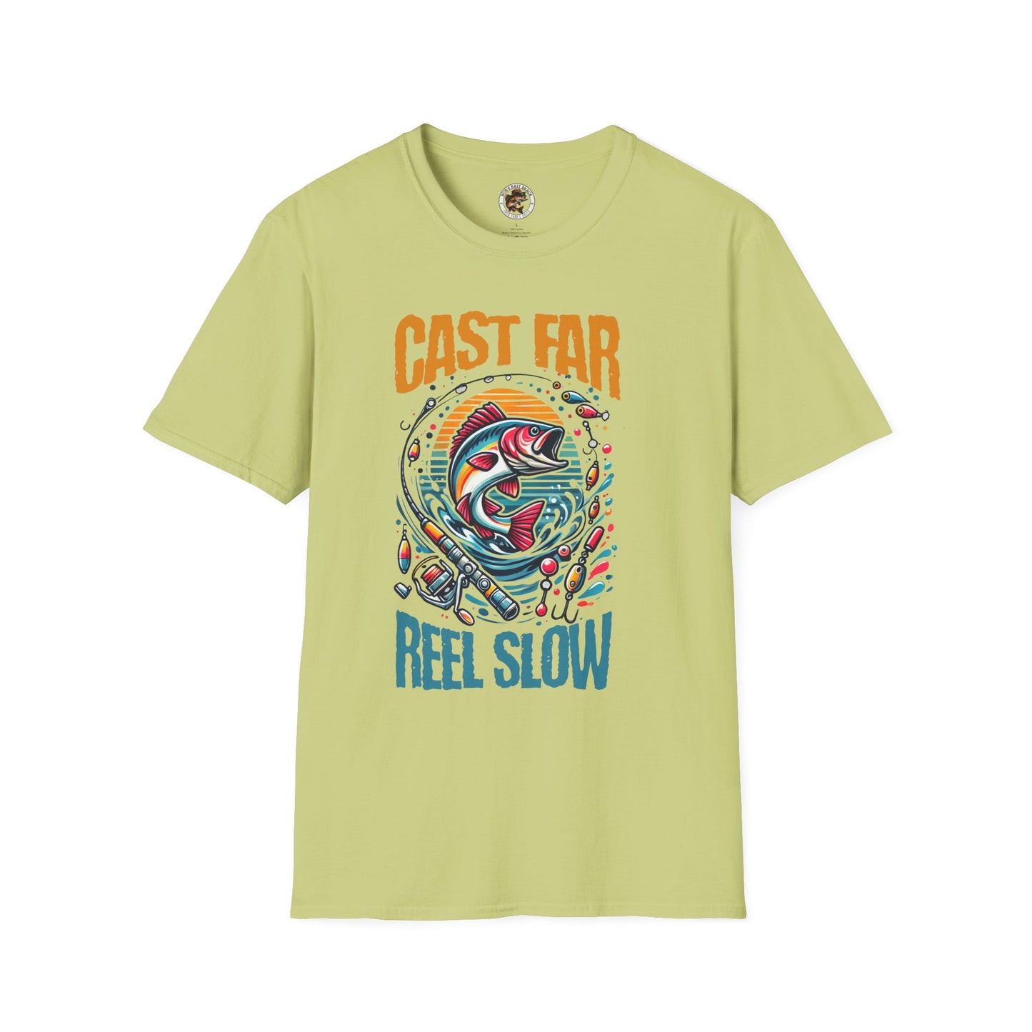 Fishing Enthusiast T-Shirt - Cast Far Reel Slow