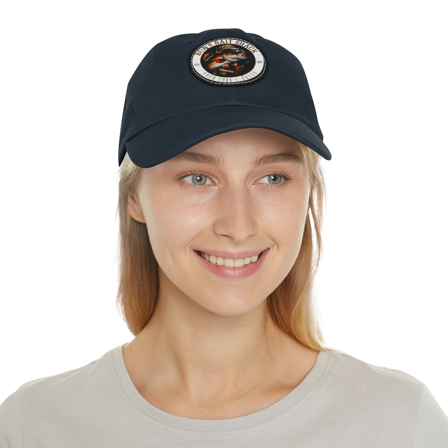 BBS Dad Hat with Leather Patch (Round)