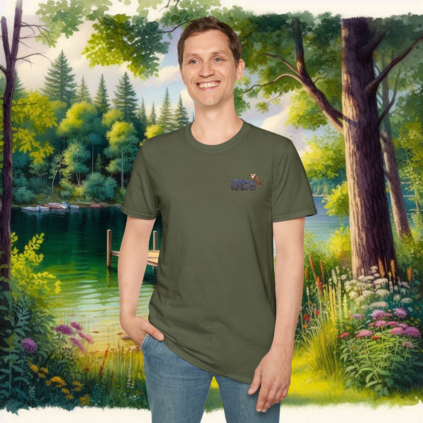Classic BBS Unisex T-Shirt with Image on Back