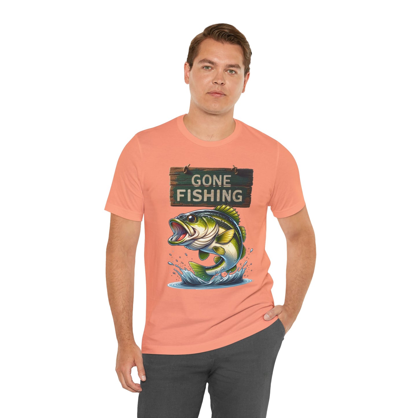 Gone Fishing Unisex Short Sleeve Tee - Perfect for Anglers and Nature Lovers