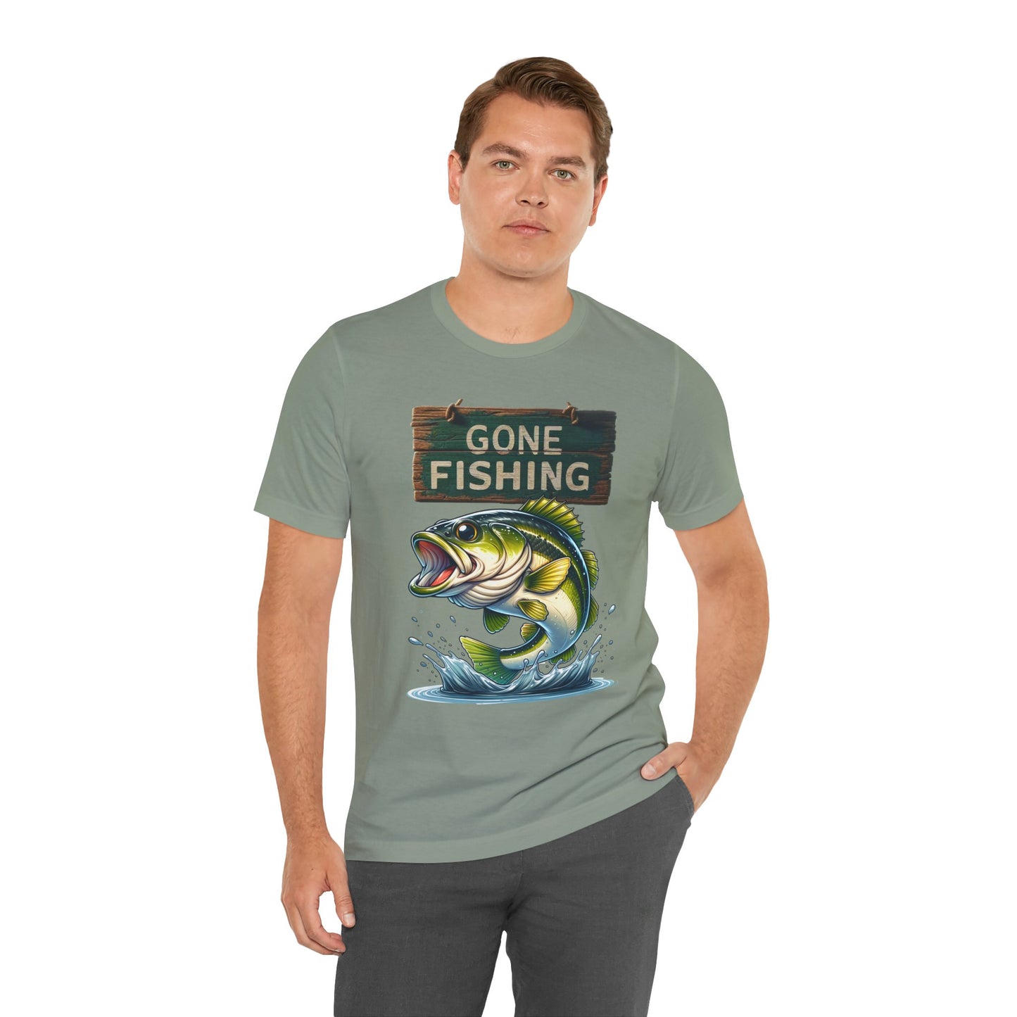 Gone Fishing Unisex Short Sleeve Tee - Perfect for Anglers and Nature Lovers