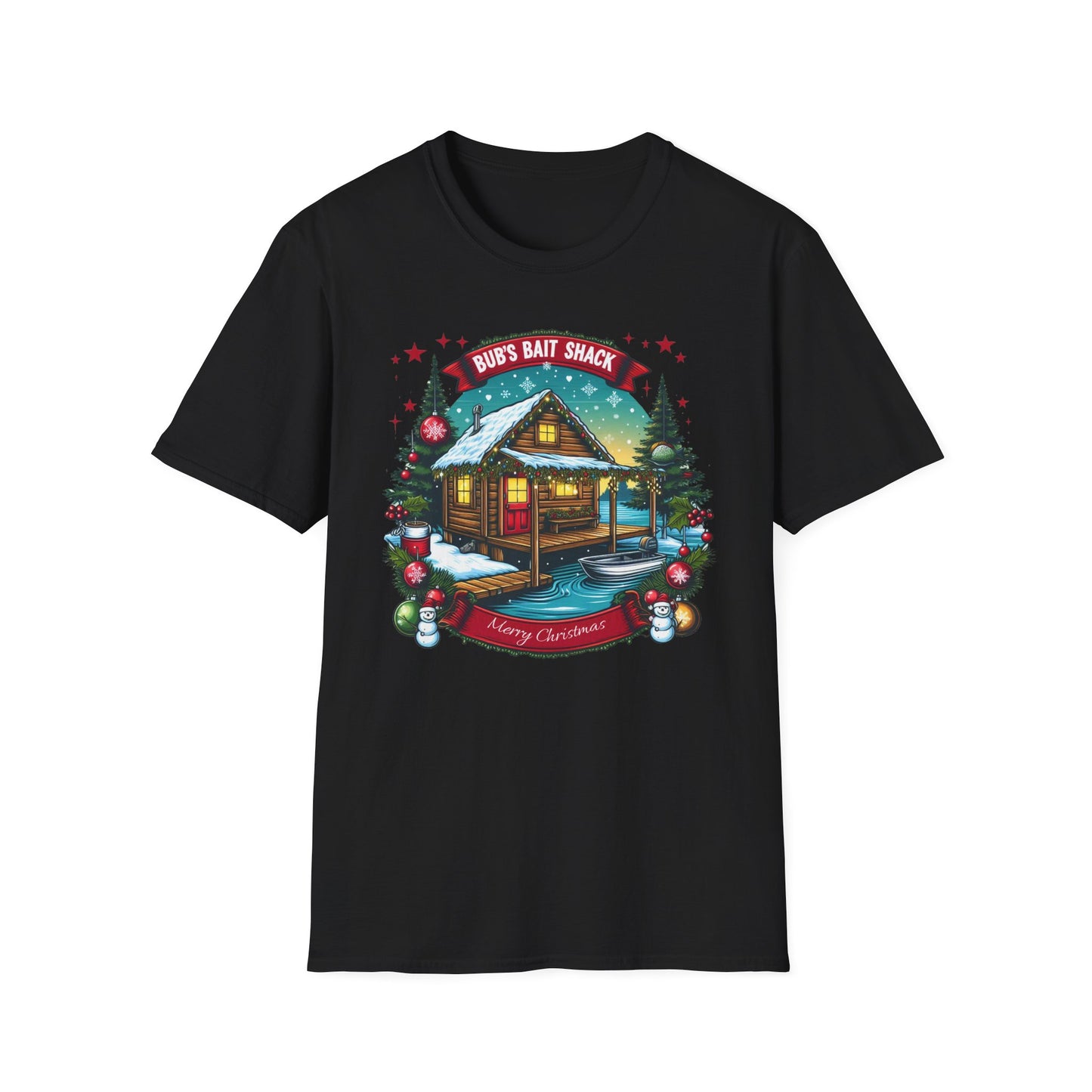 Bub's Bait Shack Merry Christmas T-Shirt - Unisex