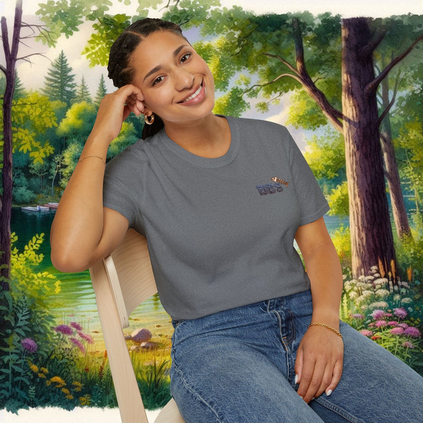 Classic BBS Design Unisex T-Shirt with image on back