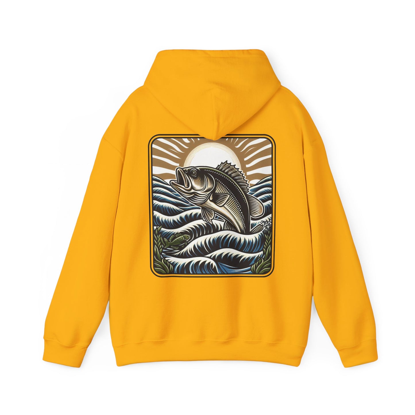BBS Woodcut Bass Heavy Blend™ Hooded Sweatshirt
