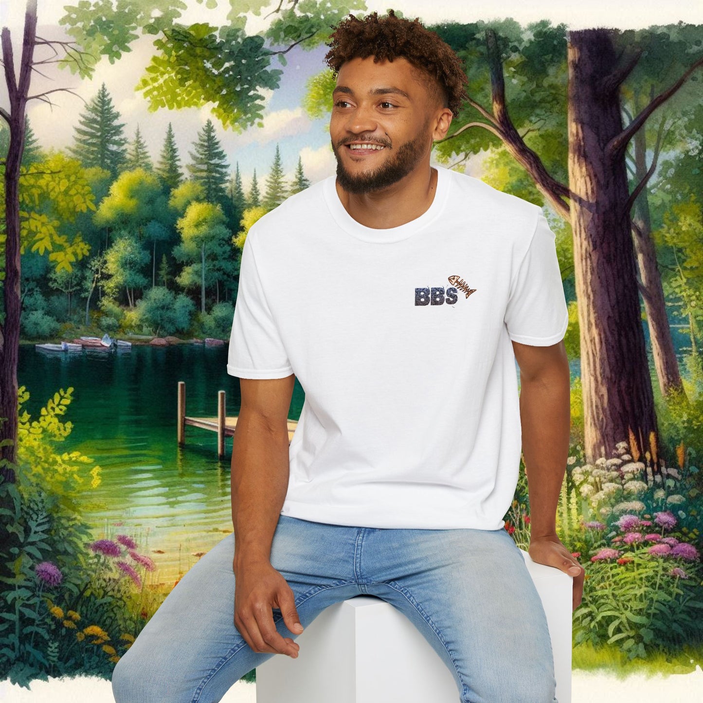 Classic BBS Design Unisex T-Shirt with image on back
