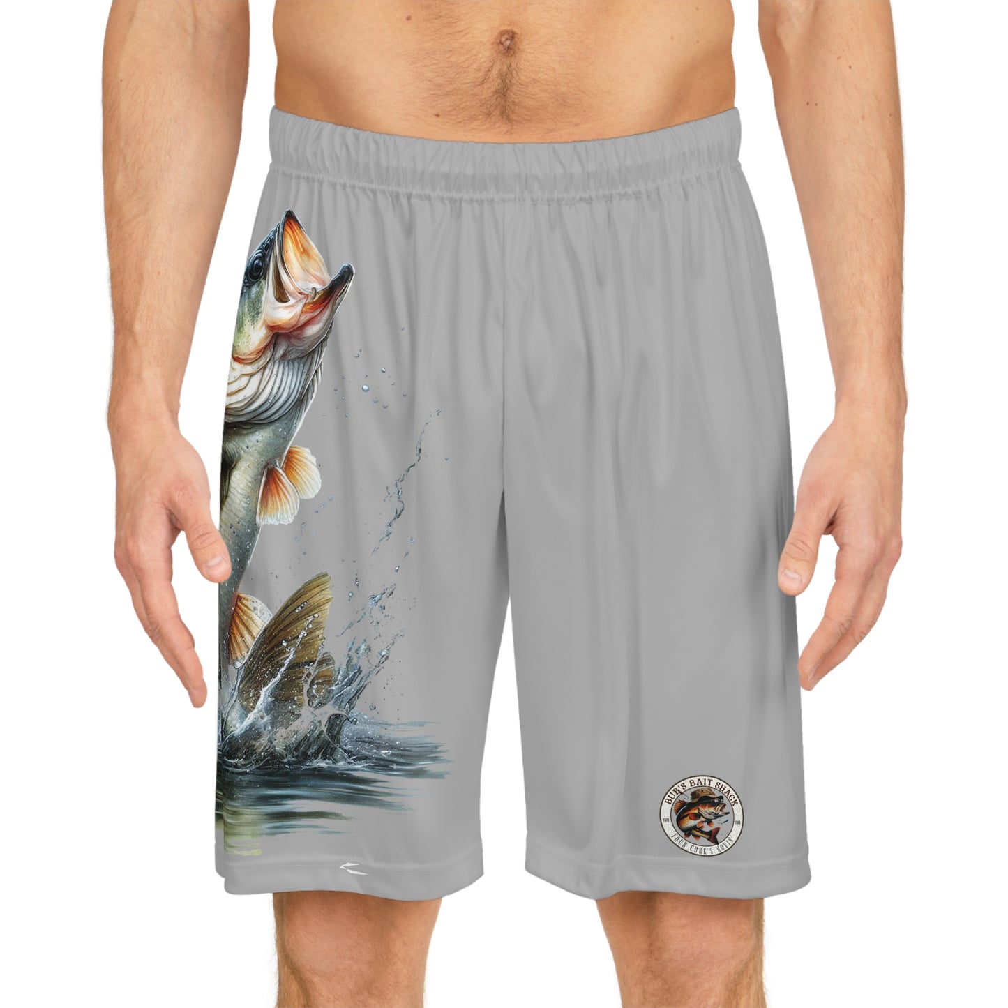 Jumping Bass Basketball Shorts (AOP)