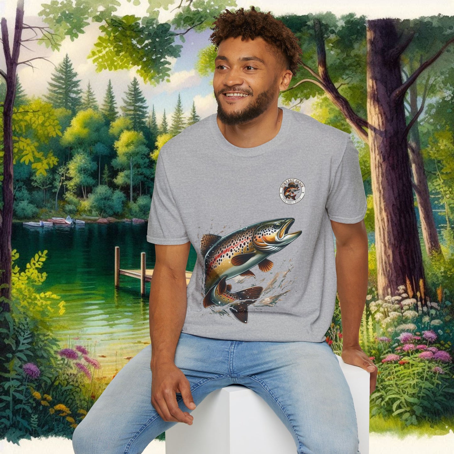 Rainbow Trout BBS Unisex Softstyle T-Shirt