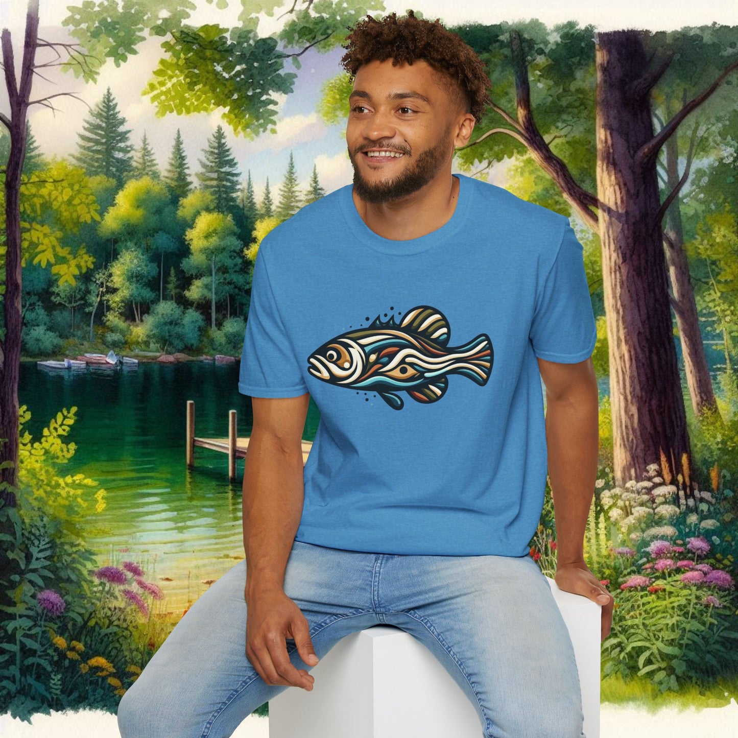 Painted Bass Shirt Unisex Softstyle T-Shirt