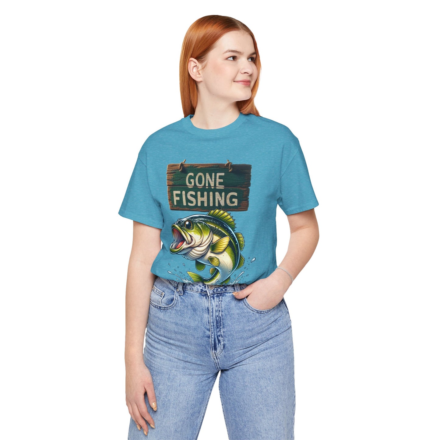 Gone Fishing Unisex Short Sleeve Tee - Perfect for Anglers and Nature Lovers