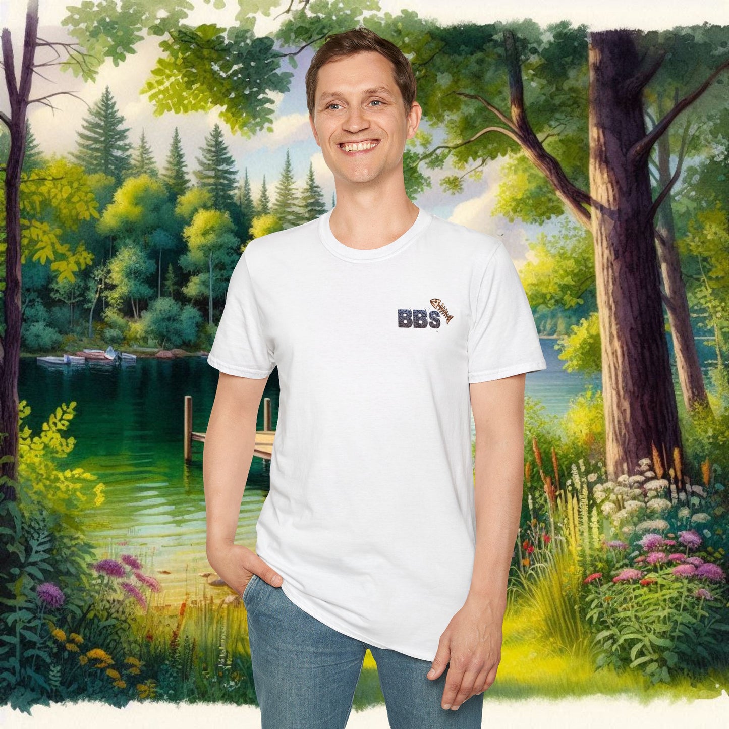 Classic BBS Unisex T-Shirt with Image on Back