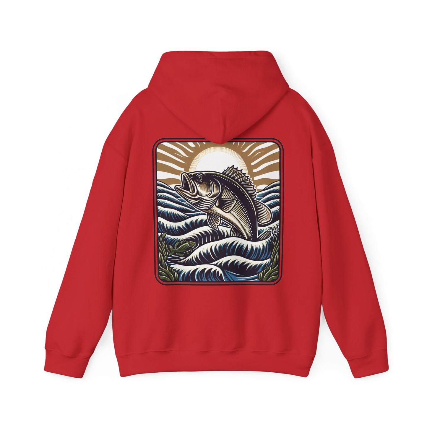 BBS Woodcut Bass Heavy Blend™ Hooded Sweatshirt