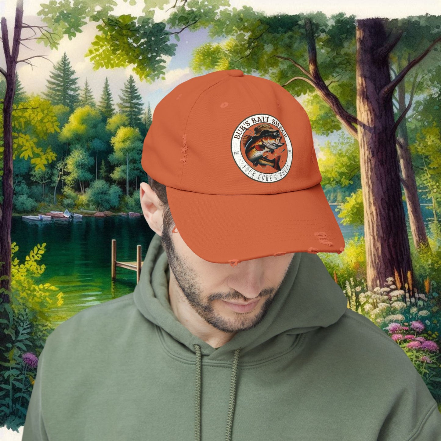 Bub's Bait shack Hat Unisex Distressed Cap