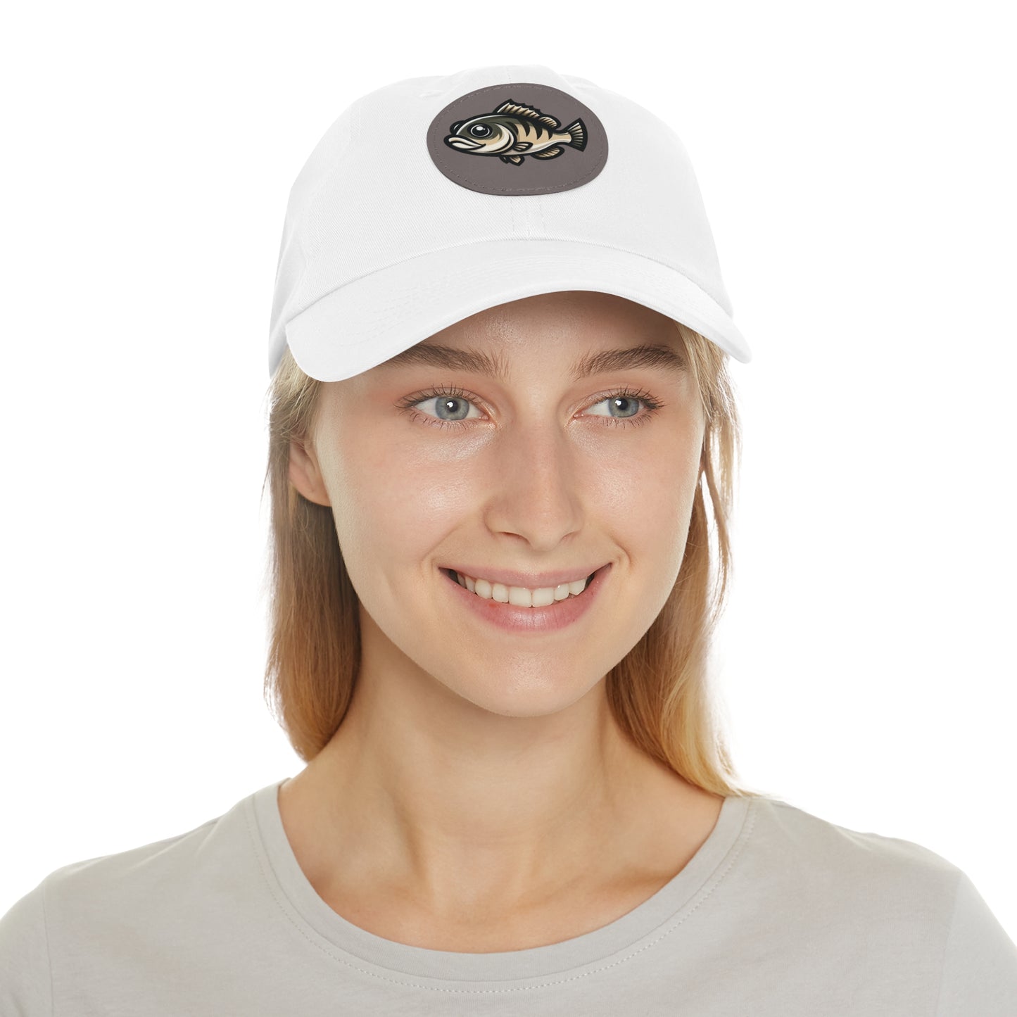Hat - Mascot Bass Leather Patch Dad Hat (Round)