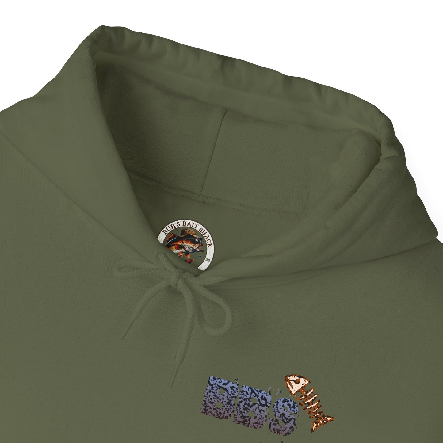 BBS Classic Hoodie Unisex Heavy Blend™ Hooded Sweatshirt with image on back
