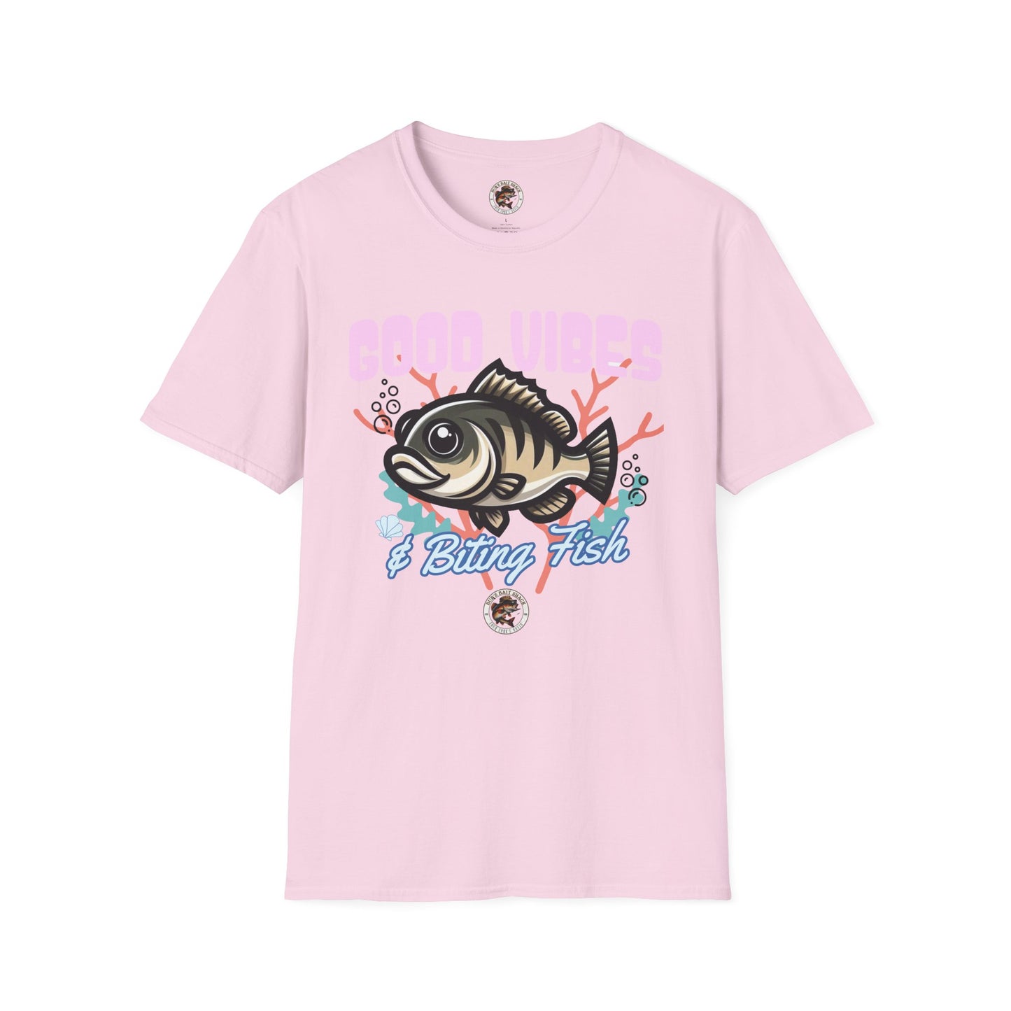 Good Vibes and Biting Fish Tee Unisex Softstyle T-Shirt
