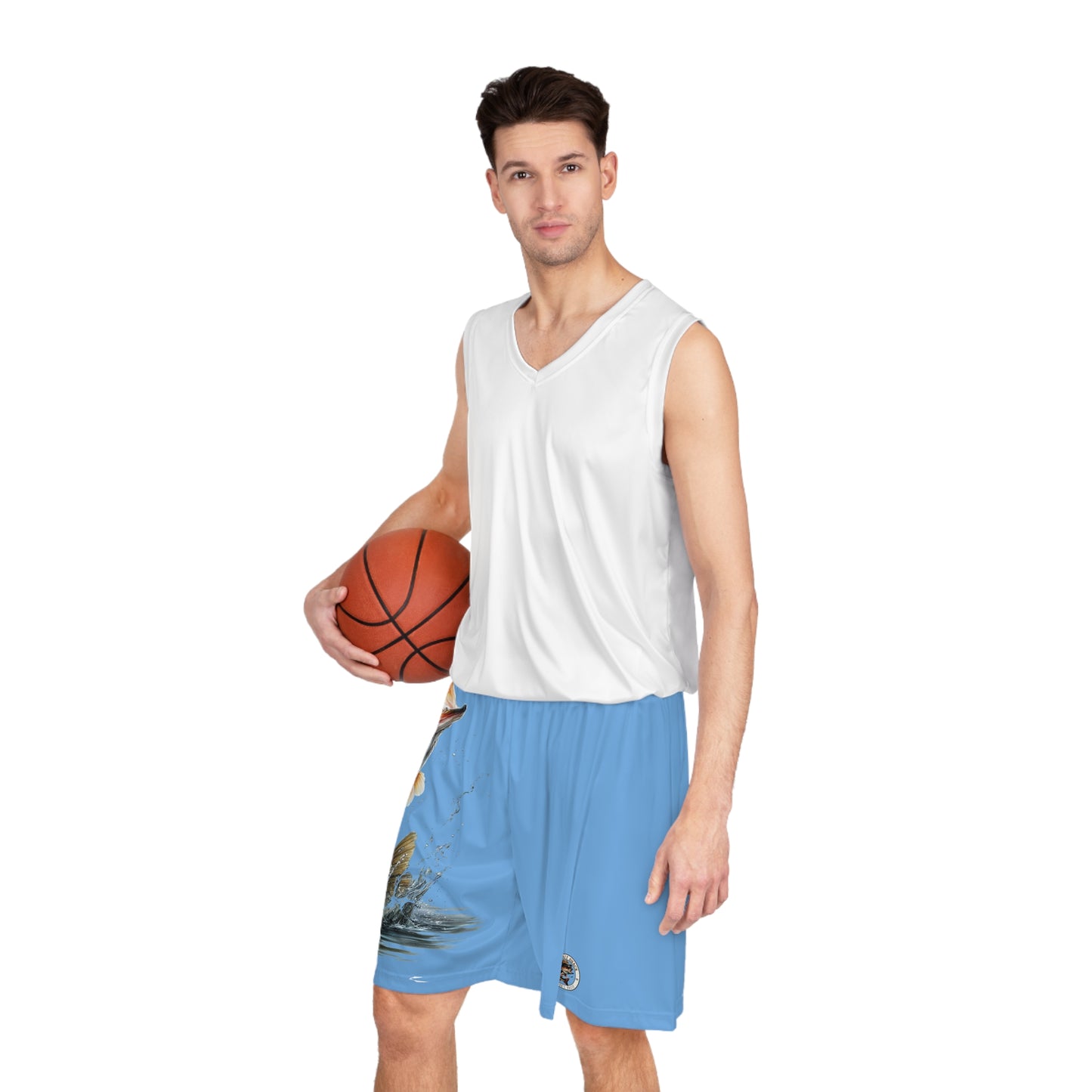 Jumping Bass Basketball Shorts (AOP)