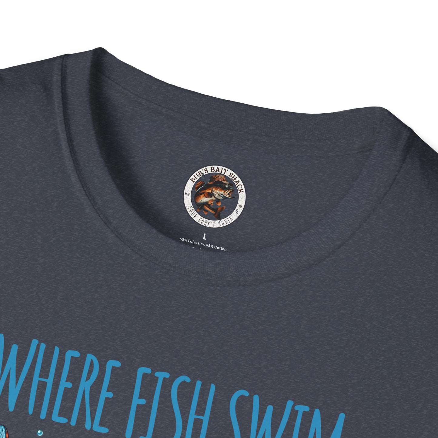 Where Fish Swim, Dragonflies Soar Design T-shirt